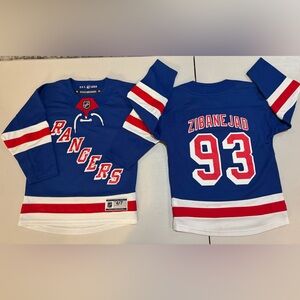 NHL Rangers Kids Blue and Red Jersey